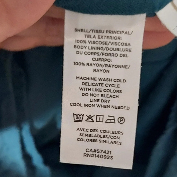 LOFT Plus Dark Teal Blue Clip Dot Romper in Size 22 - Picture 12 of 13